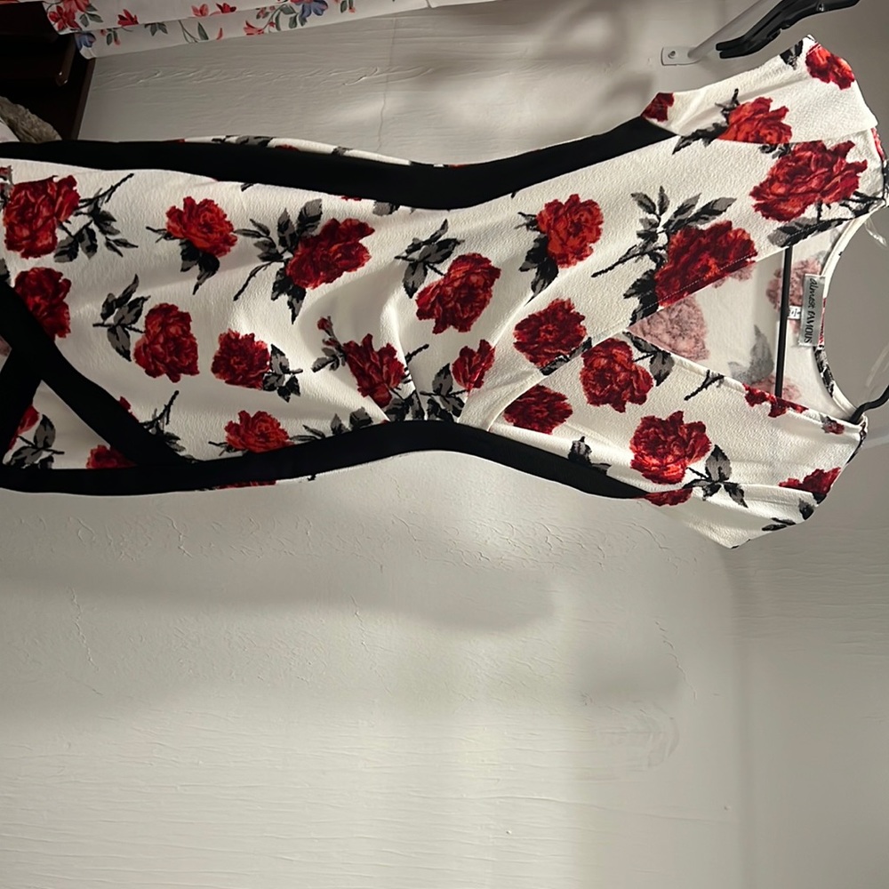 Black, red and white dress. Size:Small worn once